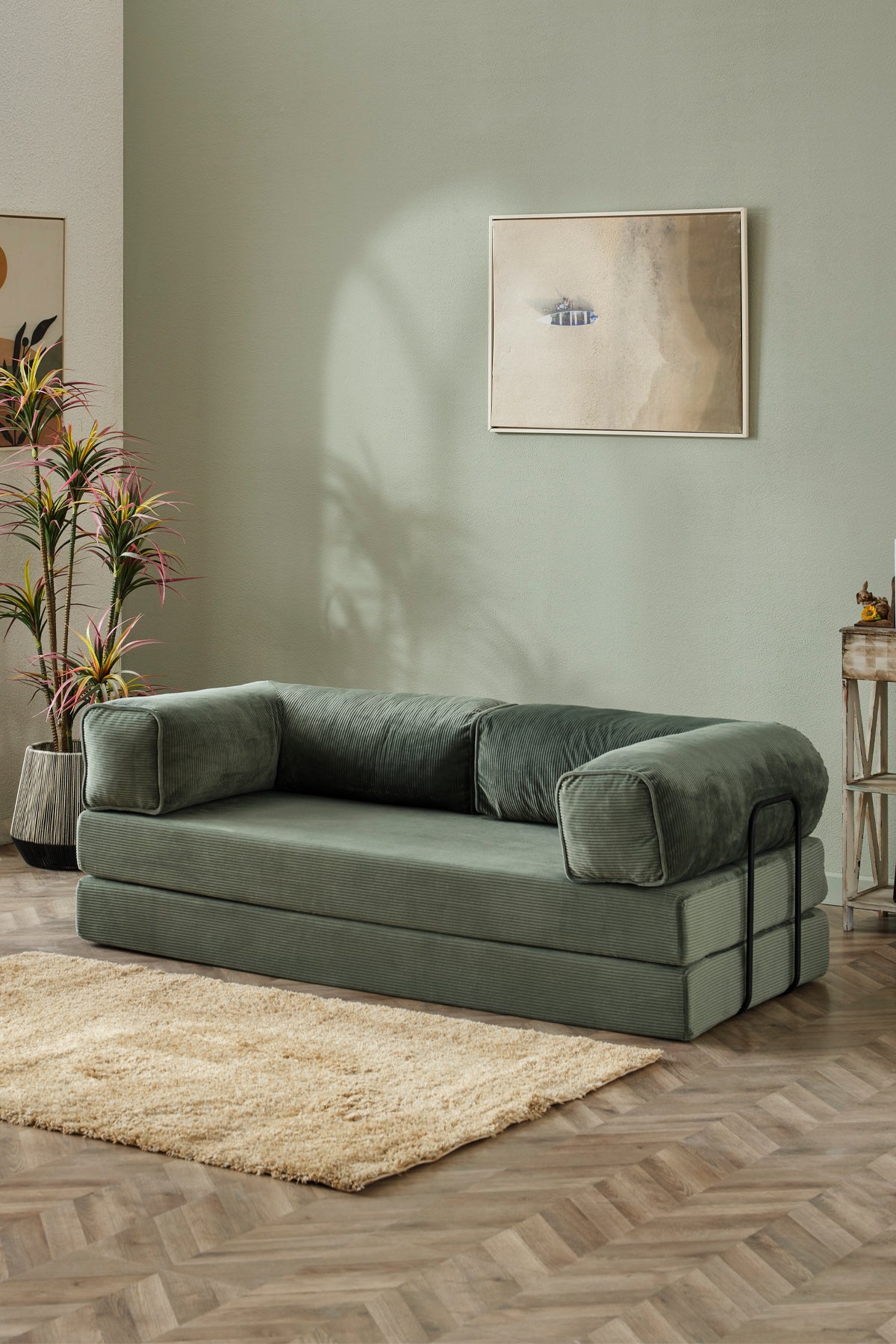 Relax Model Yeşil Renk Çok Amaçlı Koltuk & Legom Koltuk & Aktivite Koltuğu & Yatak