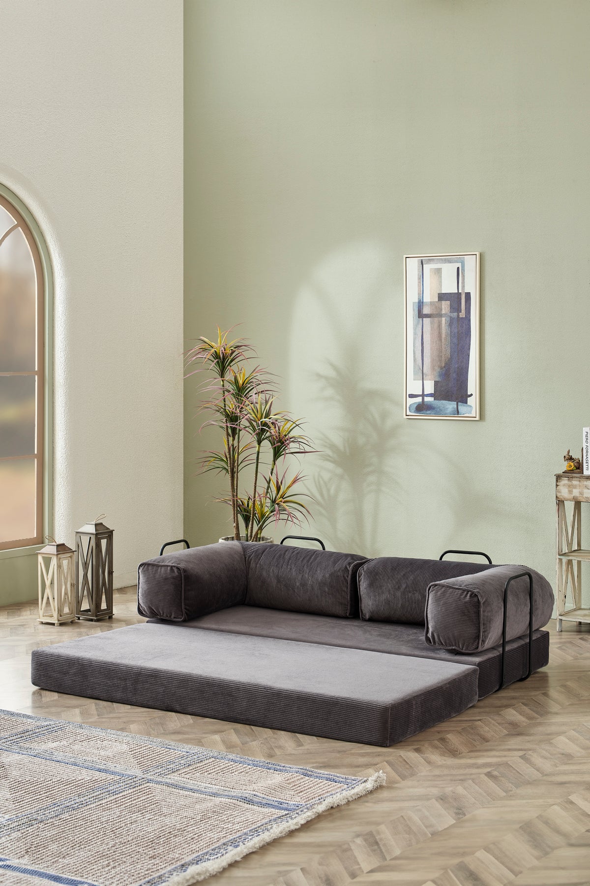 Relax Model Gri Renk Çok Amaçlı Koltuk & Aktivite Koltuğu & Yatak