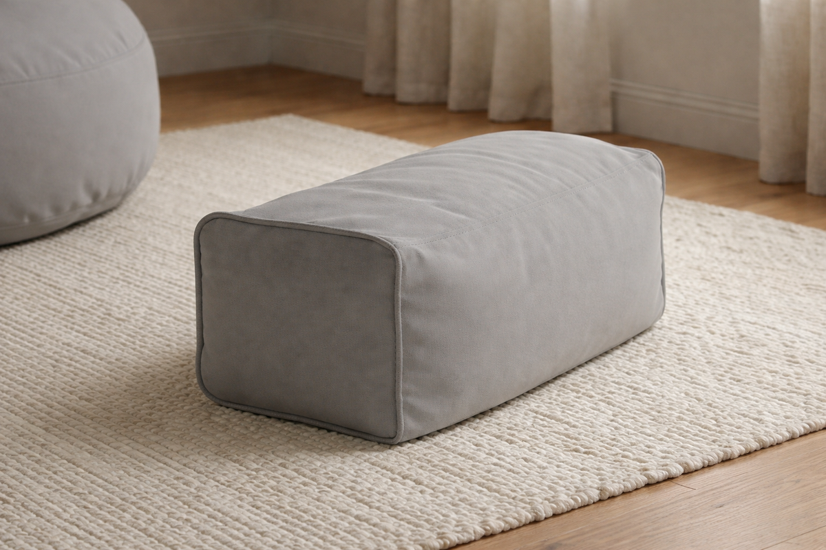 Mila Modell Gray Puff & Bean Bag Relax Armchair & Foot Pouf