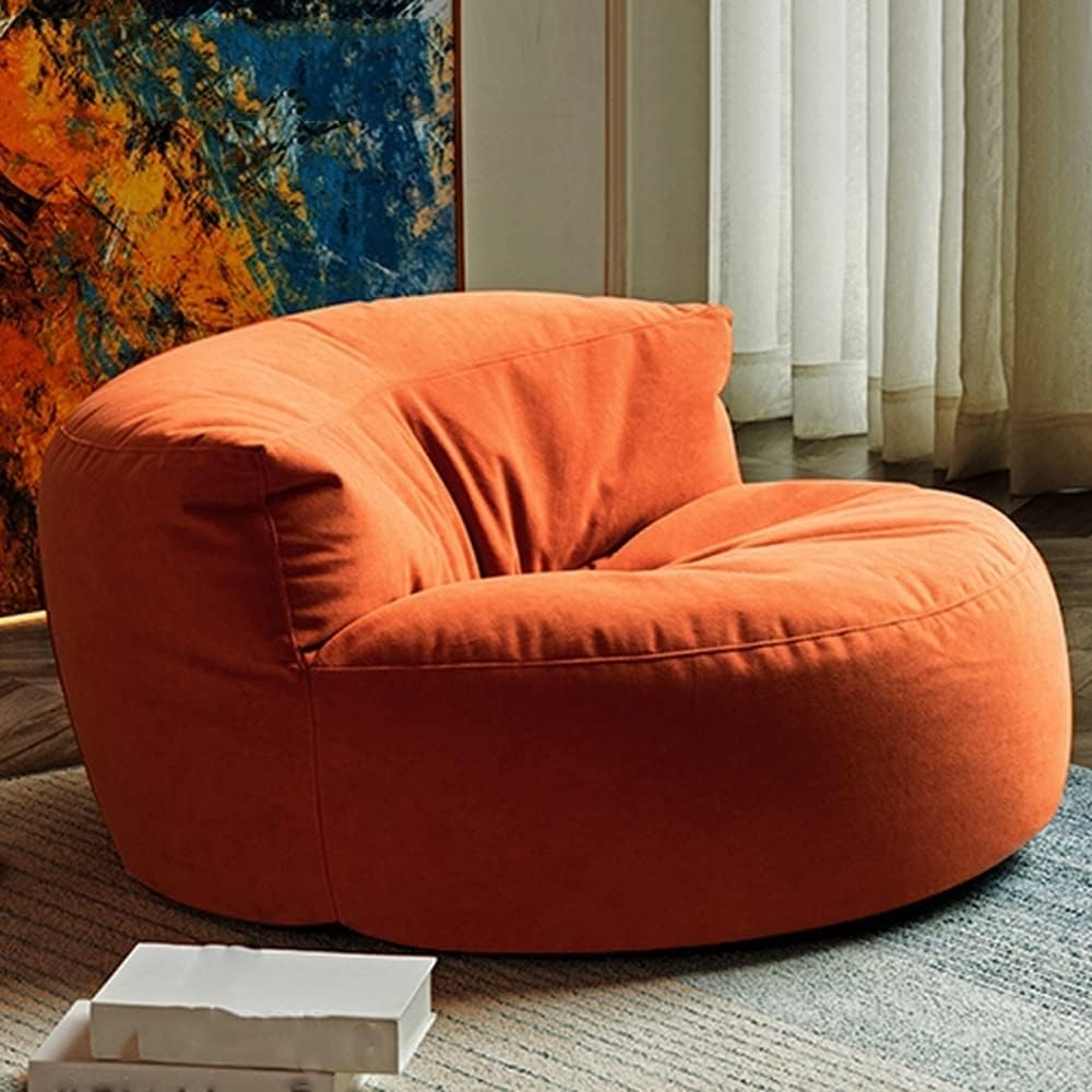 Mila Modell Turuncu Kiremit Puff & Armut Koltuk Relax Koltuk