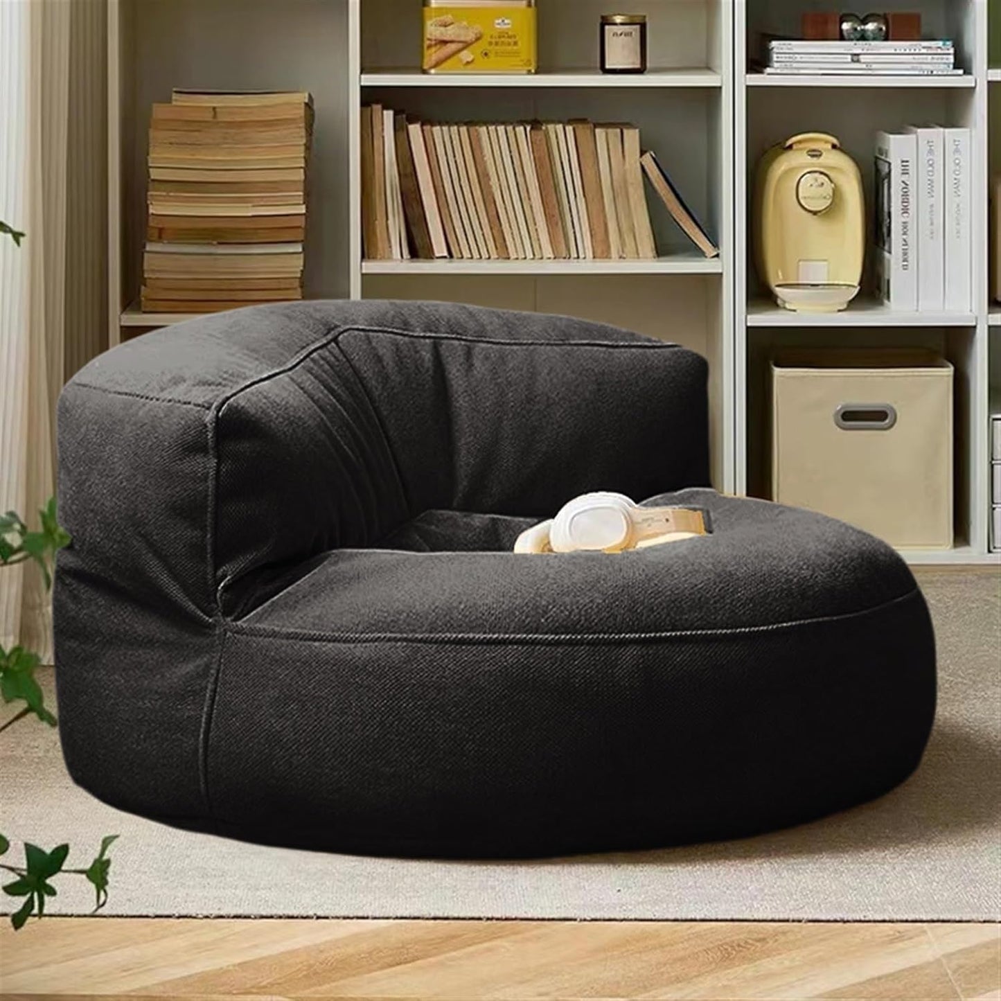 Mila Modell Siyah Puff & Armut Koltuk Relax Koltuk & Ayak Puflu