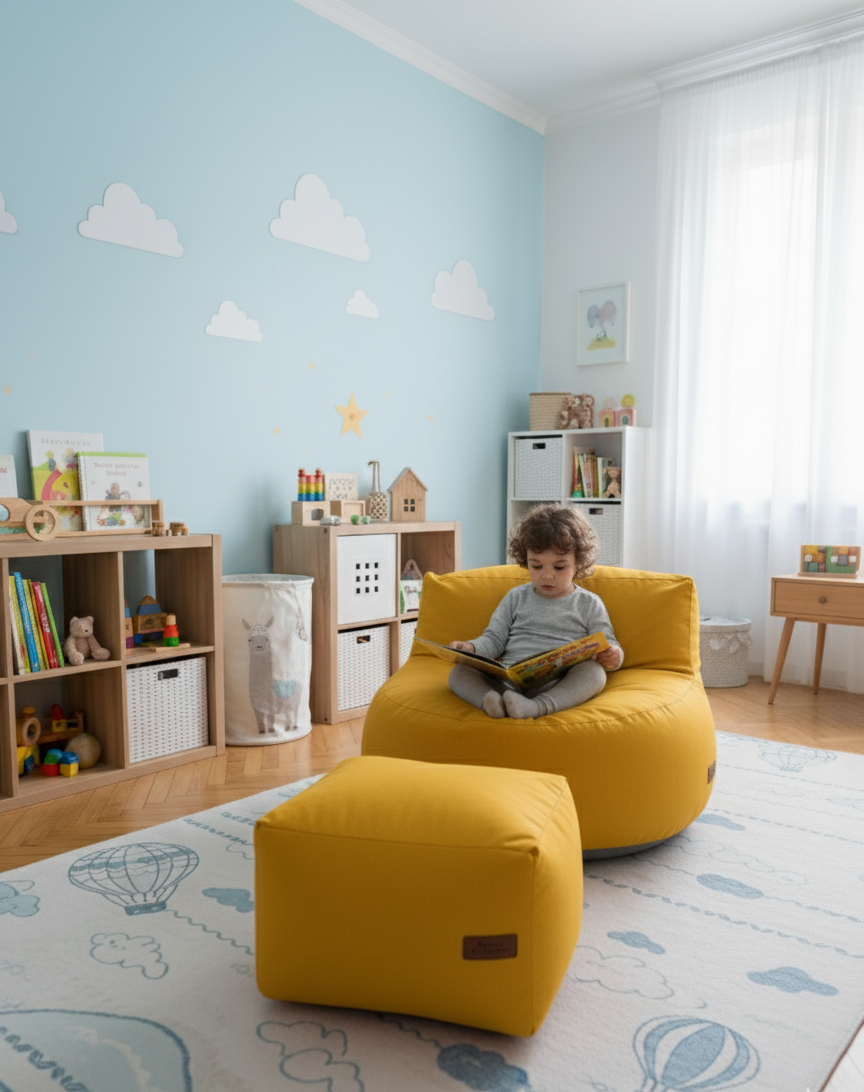 Mila Kids Puff Chair & Gaming Chair & Child Chair