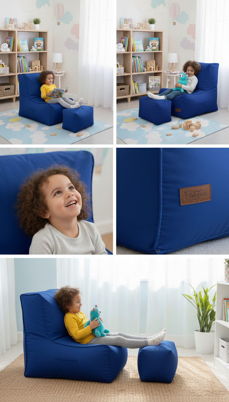 Velvet Kids Puff Koltuk & Oyun Koltuğu & Çocuk Koltuğu