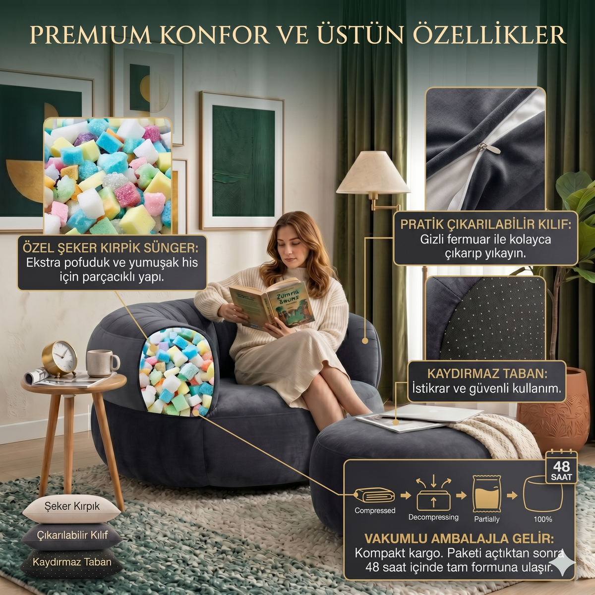 OASİS Model Berjer Armut koltuk & Oyun Koltuğu