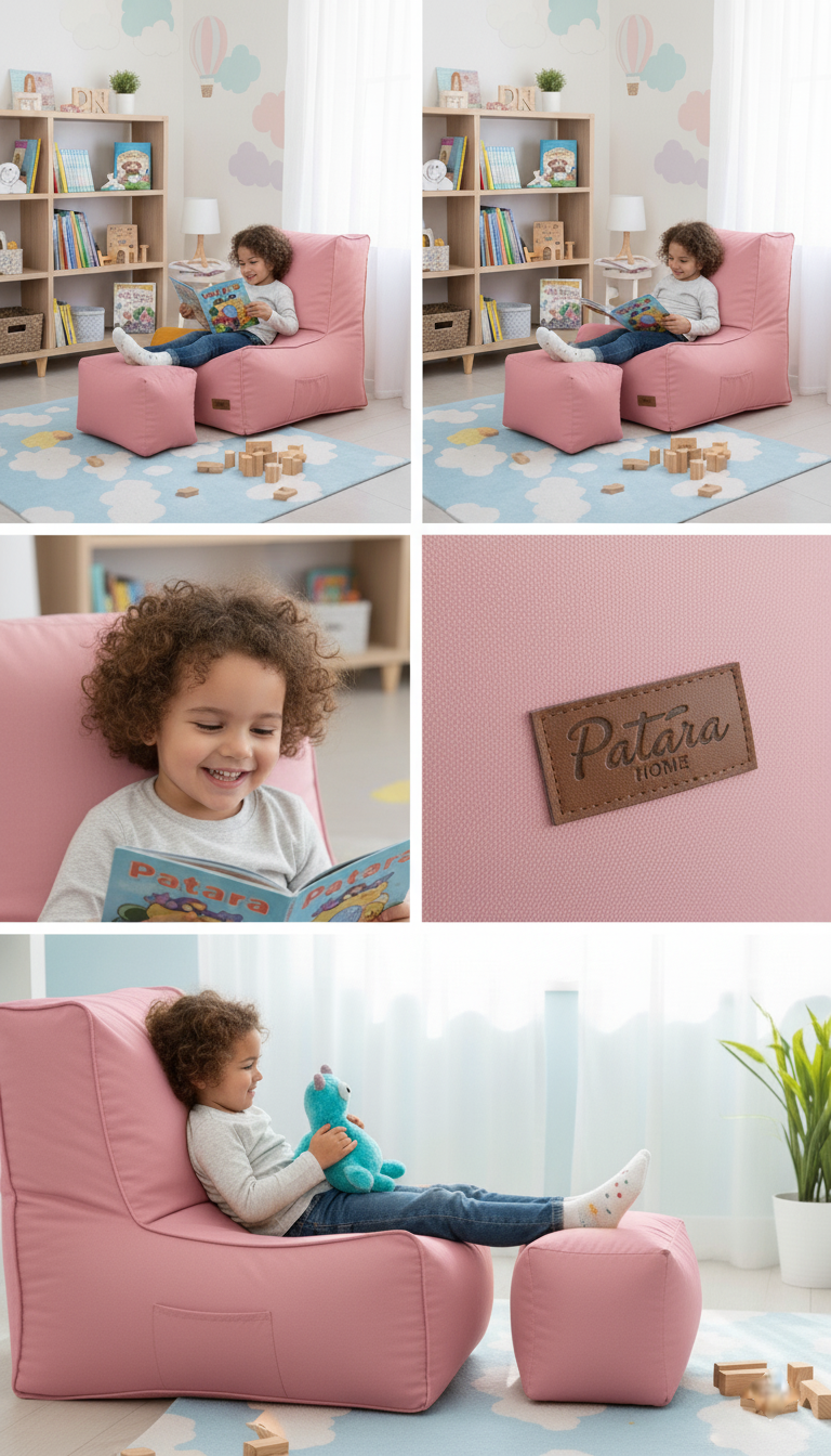 Velvet Kids Puff Koltuk & Oyun Koltuğu & Çocuk Koltuğu