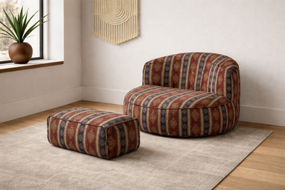 Vintage Turkish Mila Puff  Vintage Armut Koltuk