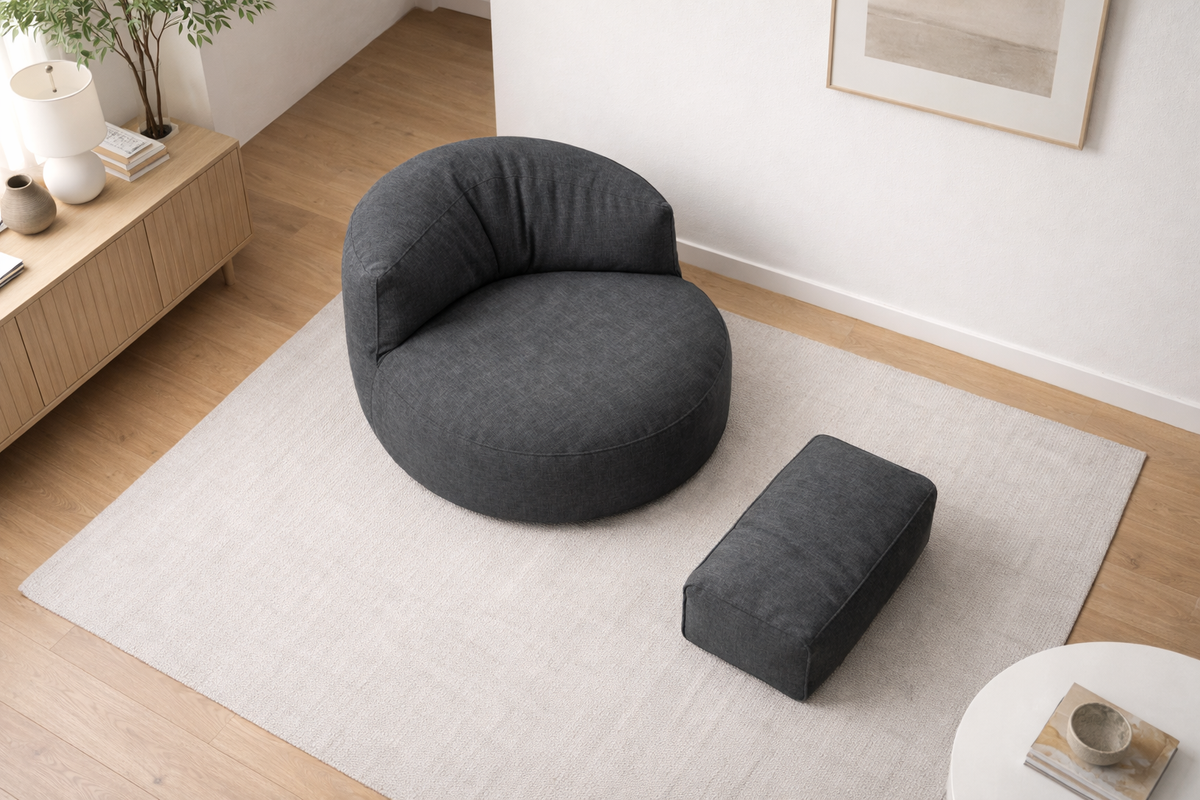 Mila Modell Antacid Puff &amp; Bean Bag Relax Armchair &amp; Foot Puff