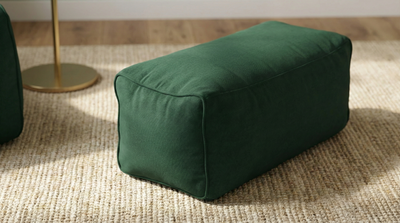 2-Piece Velvet Puff Sofa Bean Bag Playstation Chair Relax Chair Washable Cover Foot Pouf
