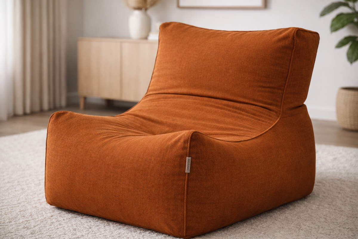 Velvet Puff Chair Bean Bag Playstation Chair Washable Cover
