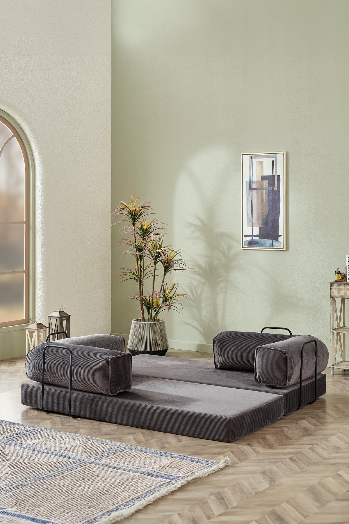 Relax Model Gri Renk Çok Amaçlı Koltuk Legom Koltuk & Aktivite Koltuğu & Yatak