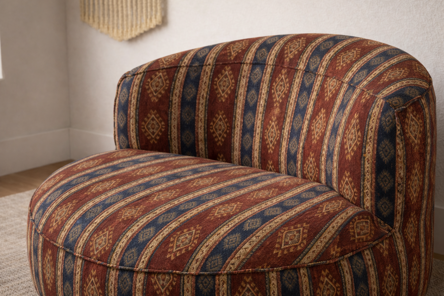 Vintage Turkish Mila Puff  Vintage Armut Koltuk