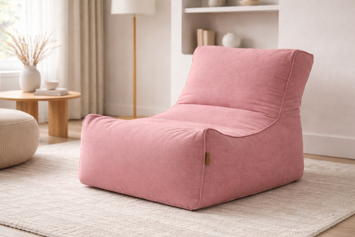 Velvet Puff Chair Bean Bag Playstation Chair Washable Cover