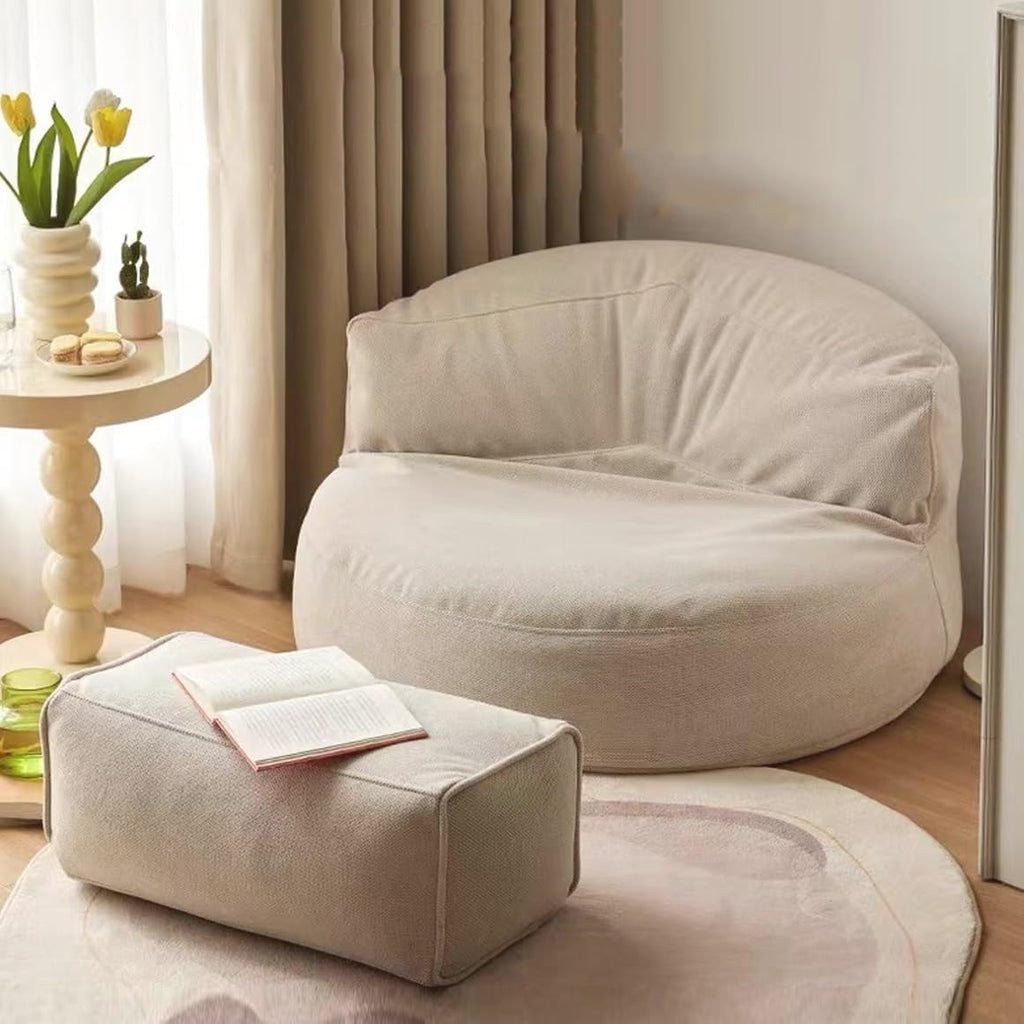 Mila Modell Krem Puff & Armut Koltuk Relax Koltuk & Ayak Puflu