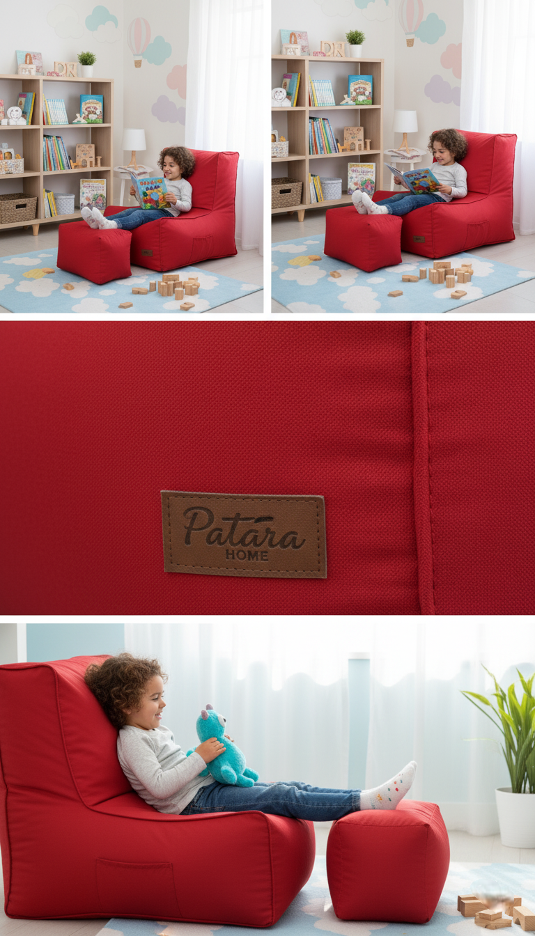 Velvet Kids Puff Koltuk & Oyun Koltuğu & Çocuk Koltuğu