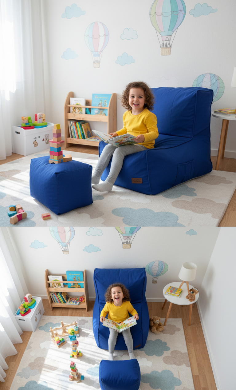 Velvet Kids Puff Koltuk & Oyun Koltuğu & Çocuk Koltuğu