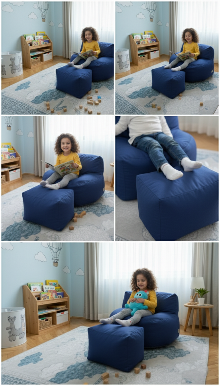Mila Kids Puff Koltuk & Oyun Koltuğu & Çocuk Koltuğu