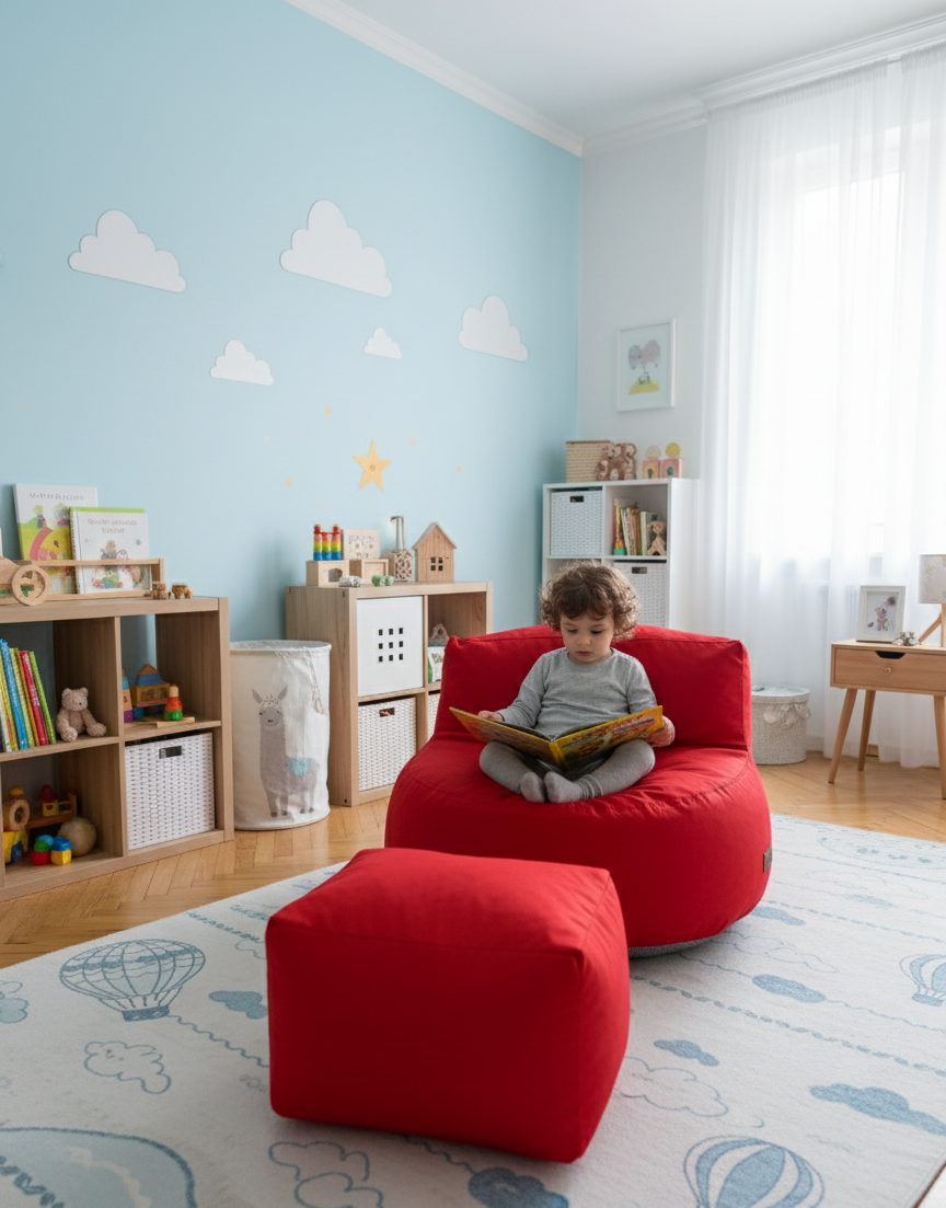 Mila Kids Puff Chair &amp; Gaming Chair &amp; Child Chair