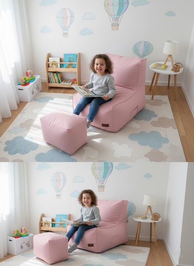 Velvet Kids Puff Sofa &amp; Gaming Chair &amp; Child Chair