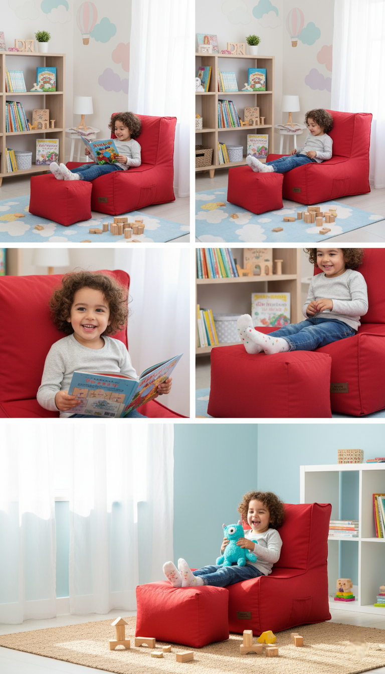 Velvet Kids Puff Koltuk & Oyun Koltuğu & Çocuk Koltuğu