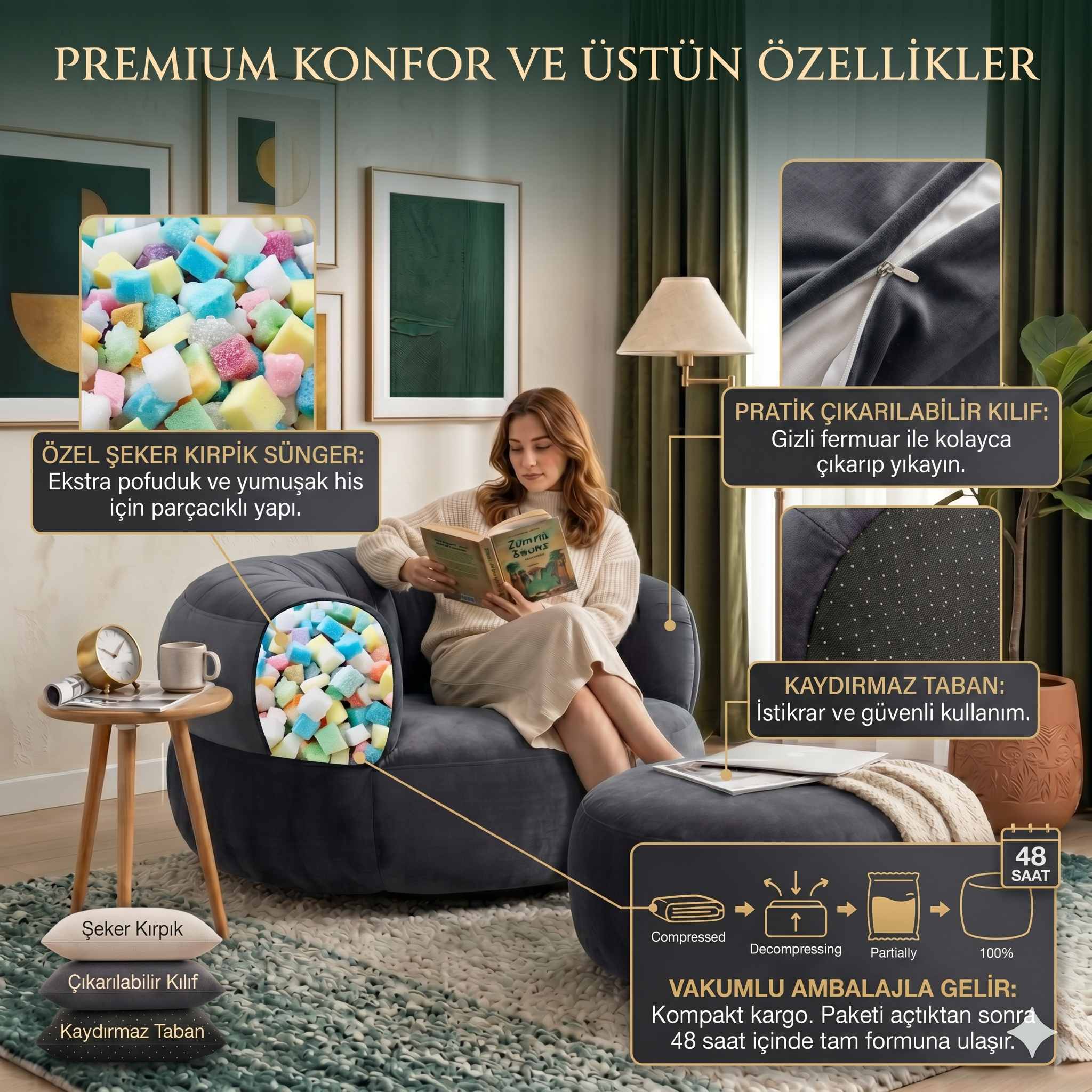 OASİS Model Berjer Armut koltuk & Oyun Koltuğu