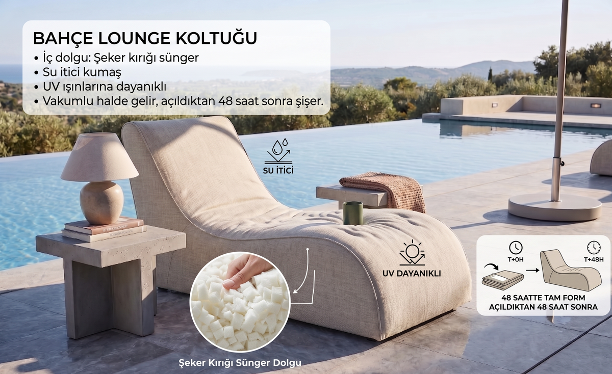Patara Home dış mekan armut koltuk takımı bahçede