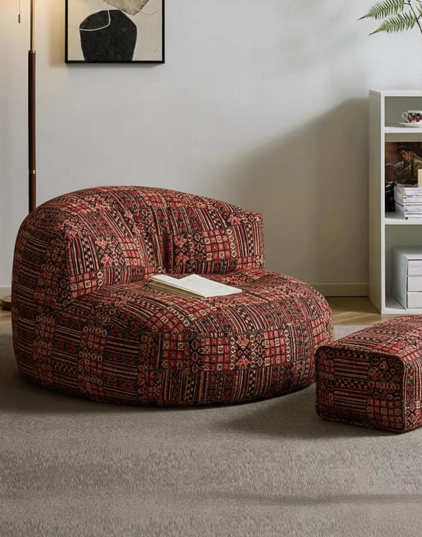 Vintage Turkish Mila Puff  Vintage Armut Koltuk