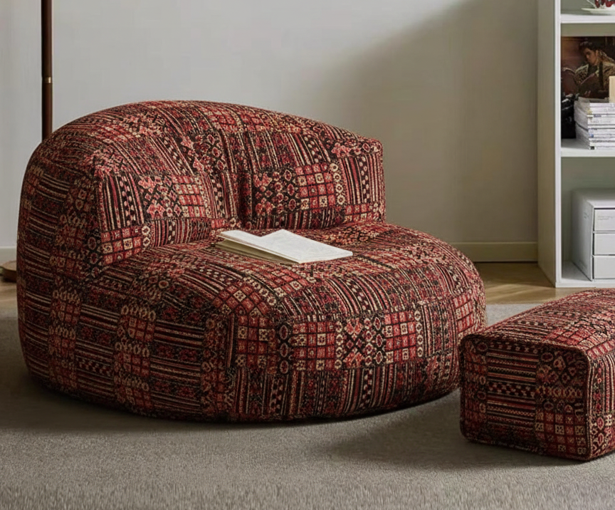 Vintage Turkish Mila Puff  Vintage Armut Koltuk