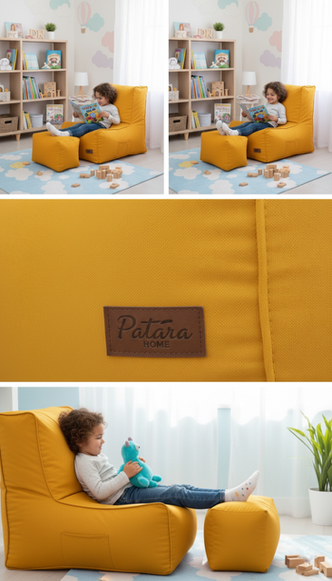 Velvet Kids Puff Sofa &amp; Gaming Chair &amp; Child Chair